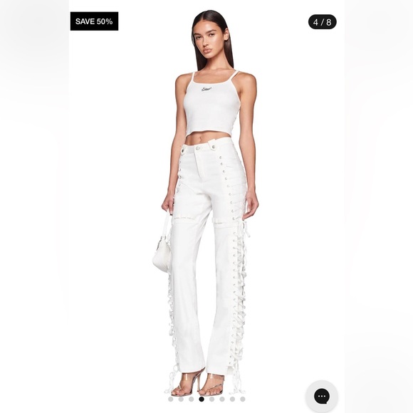 I.AM.GIA White Lace Up Holly Pant XXS - Picture 6 of 16